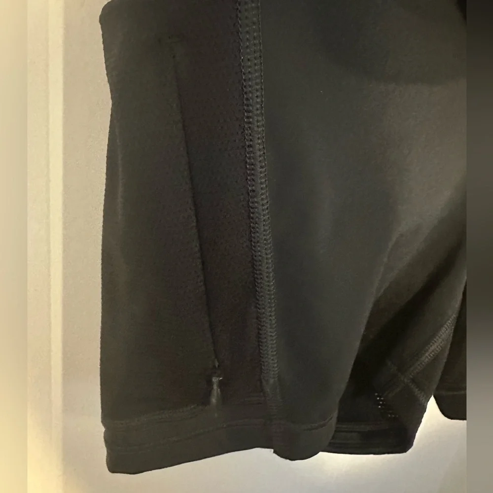 Athleta Black Athletic Skort with Silver Waistband Detail